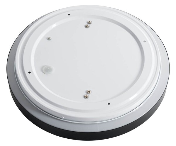 Plafoniera moderna nera e bianca 35 cm 2 luci IP44 - Walden