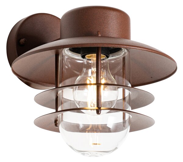 Applique da parete industriale marrone ruggine IP44 - Shell