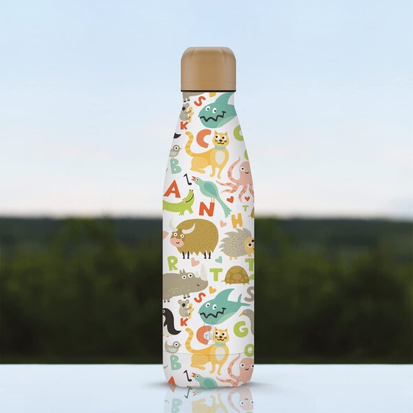 The Steel Bottle Bottiglia termica in Acciaio Inox 500 ml colore Animals