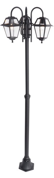 Lanterna da esterno classica nera 235 cm 3 luci IP44 - Berta