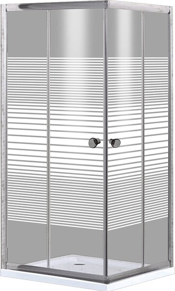 Brixo Box Doccia Cabina Doccia Angolare Orchidea con Vetro Spessore 5 mm Altezza 190 cm - 443800