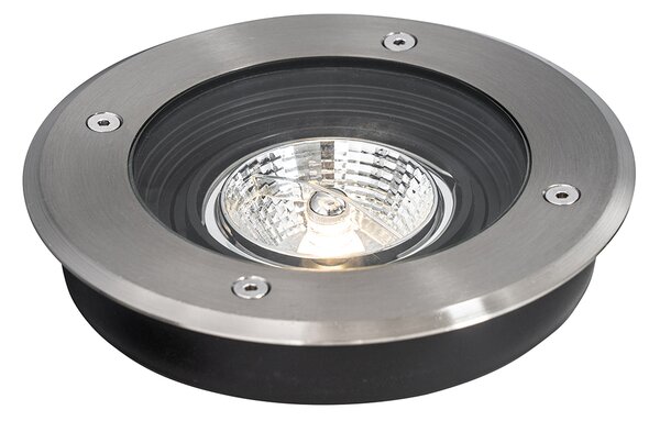 Set di 6 faretti da terra moderni in acciaio AR70 orientabili IP65 - Delux