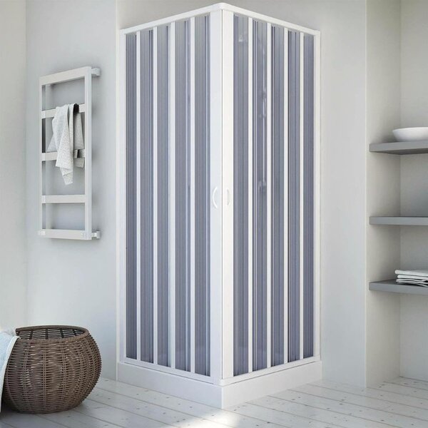 Brixo Box Doccia Cabina Doccia Angolare Balena Estensibile in Pvc Altezza 185 cm - 443640