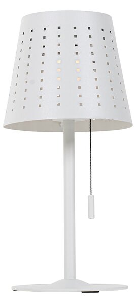 Set di 2 lampade da tavolo bianche con LED a 3 livelli di dimmerazione ricaricabili e solari - Ferre