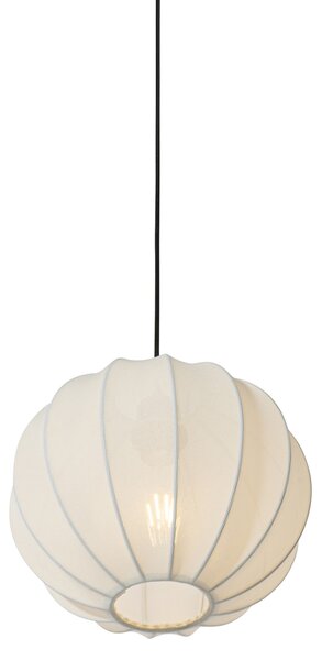 Lampada a sospensione Japandi in seta bianca 30 cm - Plu