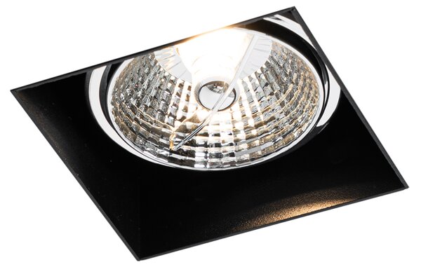 Set di 6 faretti incasso neri GU10 70mm senza cornice - Oneon
