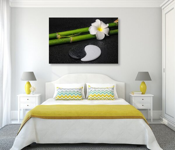 Quadro su tela – Natura morta Spa e pietre Jin e Jang