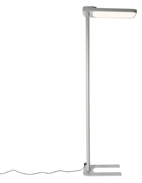 Lampada da terra a luce diurna grigia quadrata con LED e dimmer - Guzo