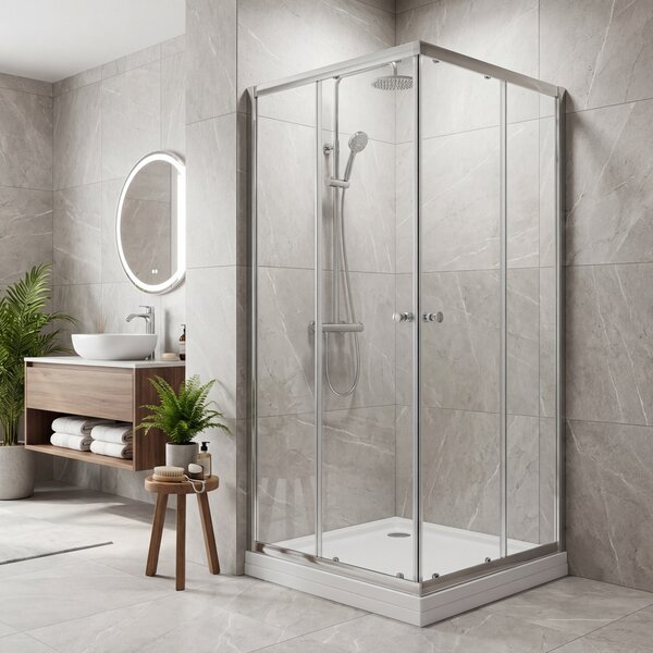 Fluxy Box Doccia Cristallo a Due Porte Giada cm 80x120 H 185 - SW8024 (80X120)