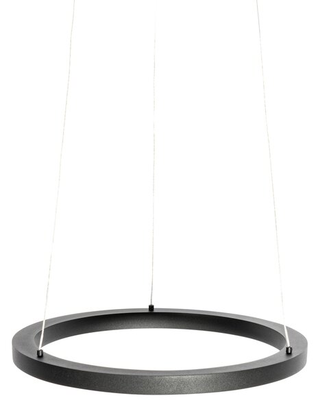 Lampada a sospensione nera 40 cm con LED dimmerabile a 3 livelli - Girello