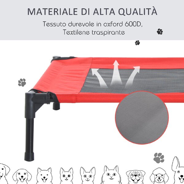 AllMyPets Brandina Cane Cuccia per Cani o Gatti Taglia Medio Piccola Estiva fino a 11kg da e da Rossa - 67D0