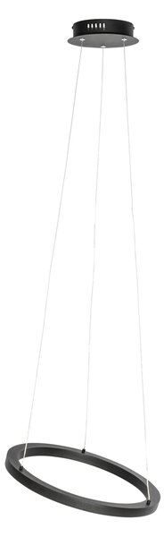 Lampada a sospensione nera 40 cm con LED dimmerabile a 3 livelli - Girello