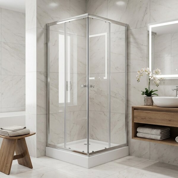 Fluxy Box Doccia Cristallo a Due Porte Giada cm 80x100 H 185 - SW8024 (80X100)