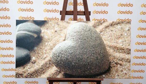 Stampa su tela – Pietra Zen a forma di cuore