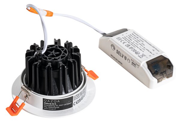 Faretto da incasso bianco 9,5 cm con LED 1015 lm dimmerabile IP65 - Gaius