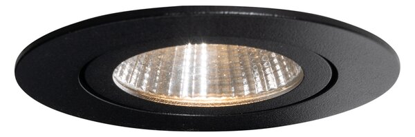 Faretto da incasso nero 6,8 cm con LED 545 lm dimmerabile IP65 - Gaius