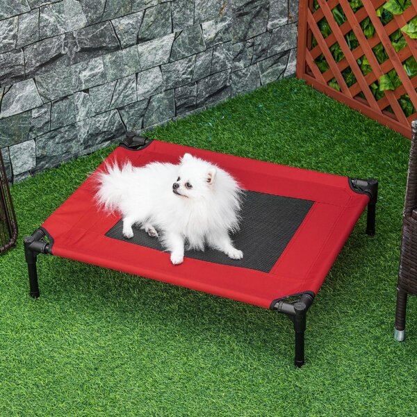 AllMyPets Brandina Cane Cuccia per Cani o Gatti Taglia Medio Piccola Estiva fino a 18kg da e Lettino 76x61x18cm Rosso - 68D04