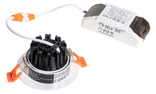 Faretto da incasso bianco 6,8 cm con LED 545 lm dimmerabile IP65 - Gaius