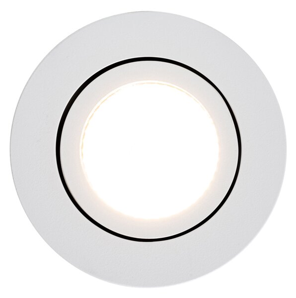 Faretto da incasso bianco 6,8 cm con LED 545 lm dimmerabile IP65 - Gaius
