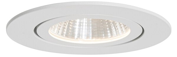 Faretto da incasso bianco 6,8 cm con LED 545 lm dimmerabile IP65 - Gaius