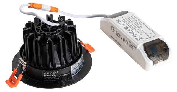Faretto da incasso nero 9,5 cm con LED 1015 lm dimmerabile IP23 - Gaius