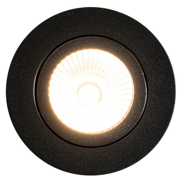 Faretto da incasso nero 6,8 cm con LED 545 lm dimmerabile IP65 - Gaius