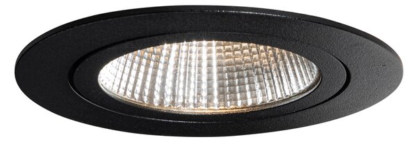Faretto da incasso nero 9,5 cm con LED 1015 lm dimmerabile IP23 - Gaius