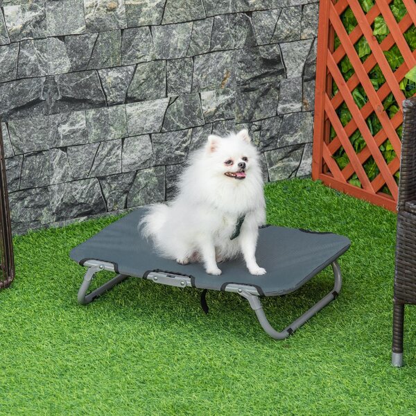 AllMyPets Brandina Cane Cuccia per Cani o Gatti Taglia Piccola Pieghevole in Acciaio e Tessuto Oxford 59x46x15 cm colore Grigio - 101GYD04