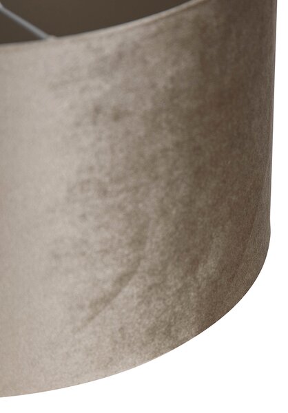 Paralume in velluto taupe 35/35/20