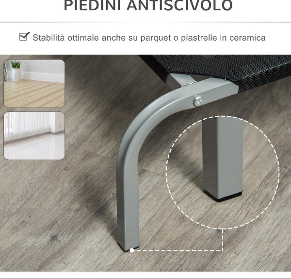 AllMyPets Brandina Cane Cuccia per Cani Taglia Grande Lettino con Tessuto Traspirante 130x90x20cm Nero - 064V03BKD04