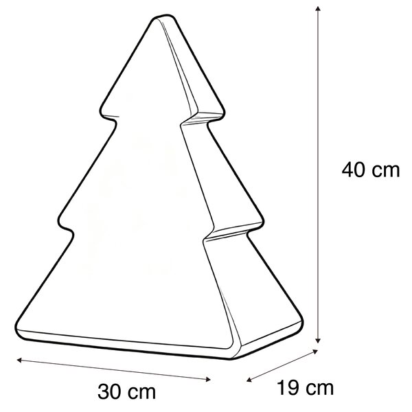 Lampada da terra natalizia bianca 40 cm con LED solare e ricaricabile RGBW - Pinus