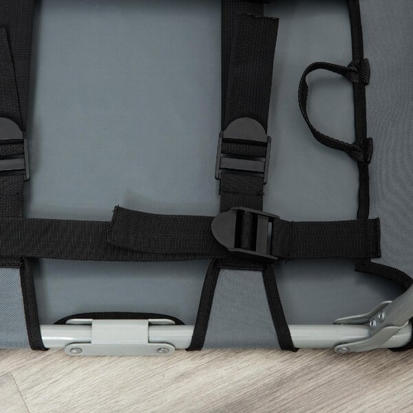 AllMyPets Brandina Cane Cuccia per Cani o Gatti Taglia Piccola Pieghevole in Acciaio e Tessuto Oxford 59x46x15 cm colore Grigio - 101GYD04