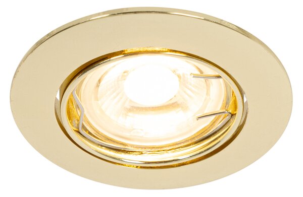 Set di 12 faretti incasso ottone GU10 35mm - Edu