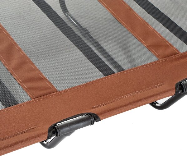 AllMyPets Brandina Cane Cuccia per Cani Taglia Grande Lettino Pieghevole in Metallo e Tessuto Oxford con Sacca di Trasporto 122x92x23cm Marrone e N