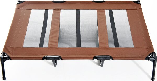 AllMyPets Brandina Cane Cuccia per Cani Taglia Grande Lettino Pieghevole in Metallo e Tessuto Oxford con Sacca di Trasporto 122x92x23cm Marrone e N