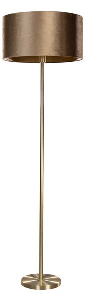 Lampada da Terra in Ottone con Paralume in Velluto Bronzo 50cm - Simplo