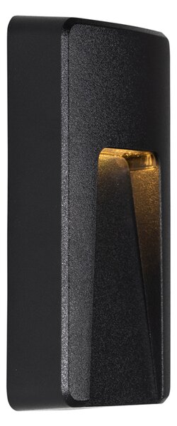 Set di 2 Applique da Esterno Rettangolari Nere con LED IP65 - Gem