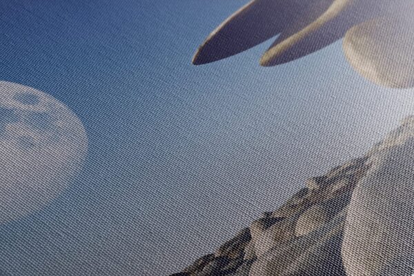 Stampa su tela – Pietre impilate alla luce della luna