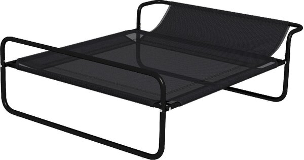 AllMyPets Brandina per Cani Medi Rialzata con Poggiatesta da Interno ed Esterno 106x81x33 cm colore Nero
