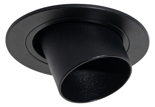 Faretto da incasso moderno nero GU10 35 mm rotondo orientabile - Installa