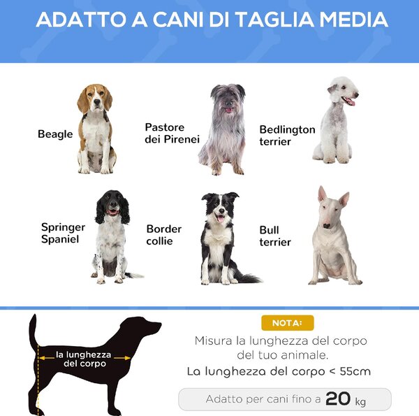 AllMyPets Brandina per Cani Medi Rialzata con Poggiatesta da Interno ed Esterno 106x81x33 cm colore Nero
