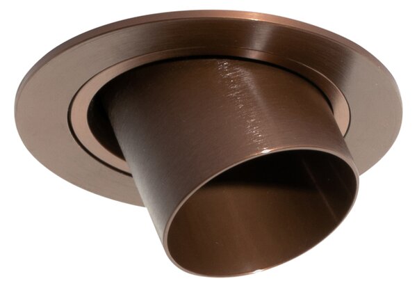 Faretto da incasso moderno bronzo scuro GU10 35 mm rotondo orientabile - Installa