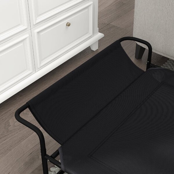 AllMyPets Brandina per Cani Medi Rialzata con Poggiatesta da Interno ed Esterno 106x81x33 cm colore Nero