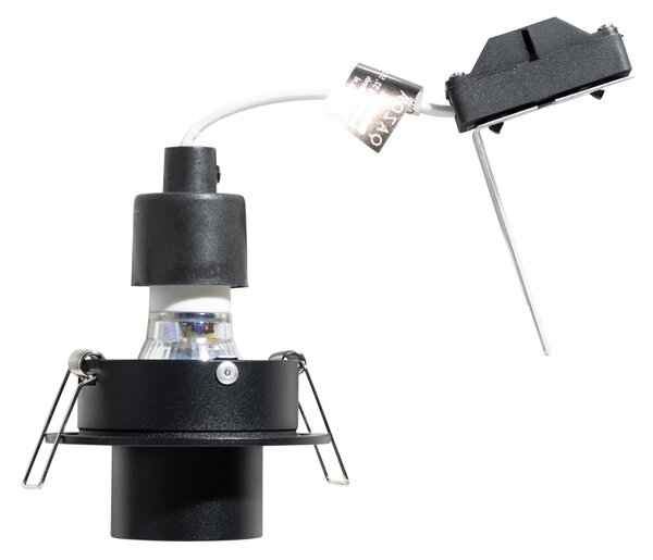 Set di 6 faretti da incasso neri GU10 35mm rotondi inclinabili - Installa