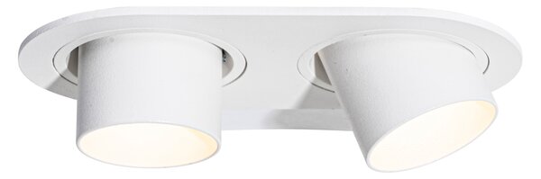 Set di 6 faretti da incasso bianchi GU10 35mm orientabili 2 luci - Installa