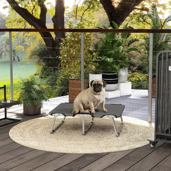 AllMyPets Brandina per Cani Piccoli Pieghevole per Interno ed Esterno Metallo e Tessuto Oxford 71x58x20 cm colore Grigio - U5580GY