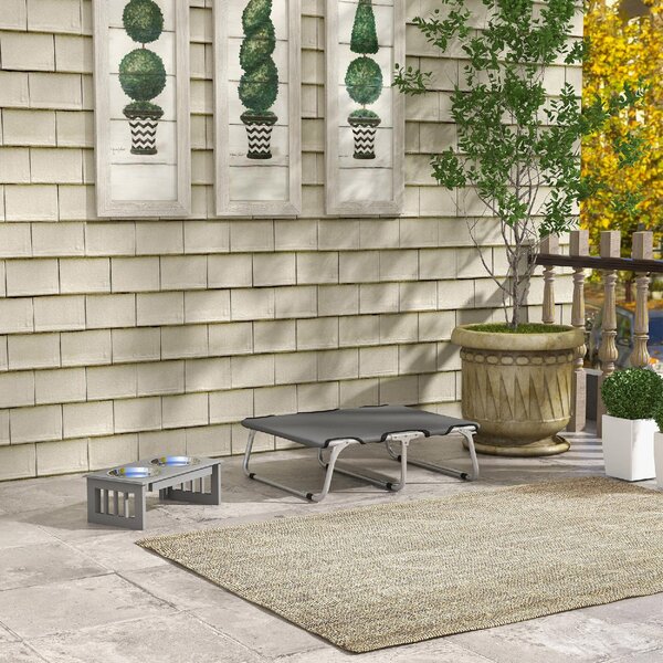 AllMyPets Brandina per Cani Piccoli Pieghevole per Interno ed Esterno Metallo e Tessuto Oxford 71x58x20 cm colore Grigio - U5580GY