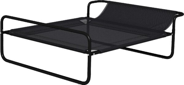 AllMyPets Brandina per Cani Piccoli e Medi Rialzata con Poggiatesta da Esterno 91x69x29 cm colore Nero