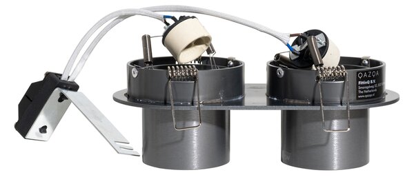 Faretto da incasso rotondo colore canna di fucile GU10 50mm 2 luci - Installa