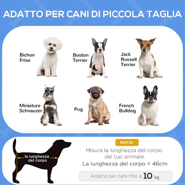 AllMyPets Brandina per Cani Piccoli Pieghevole per Interno ed Esterno Metallo e Tessuto Oxford 71x58x20 cm colore Grigio - U5580GY